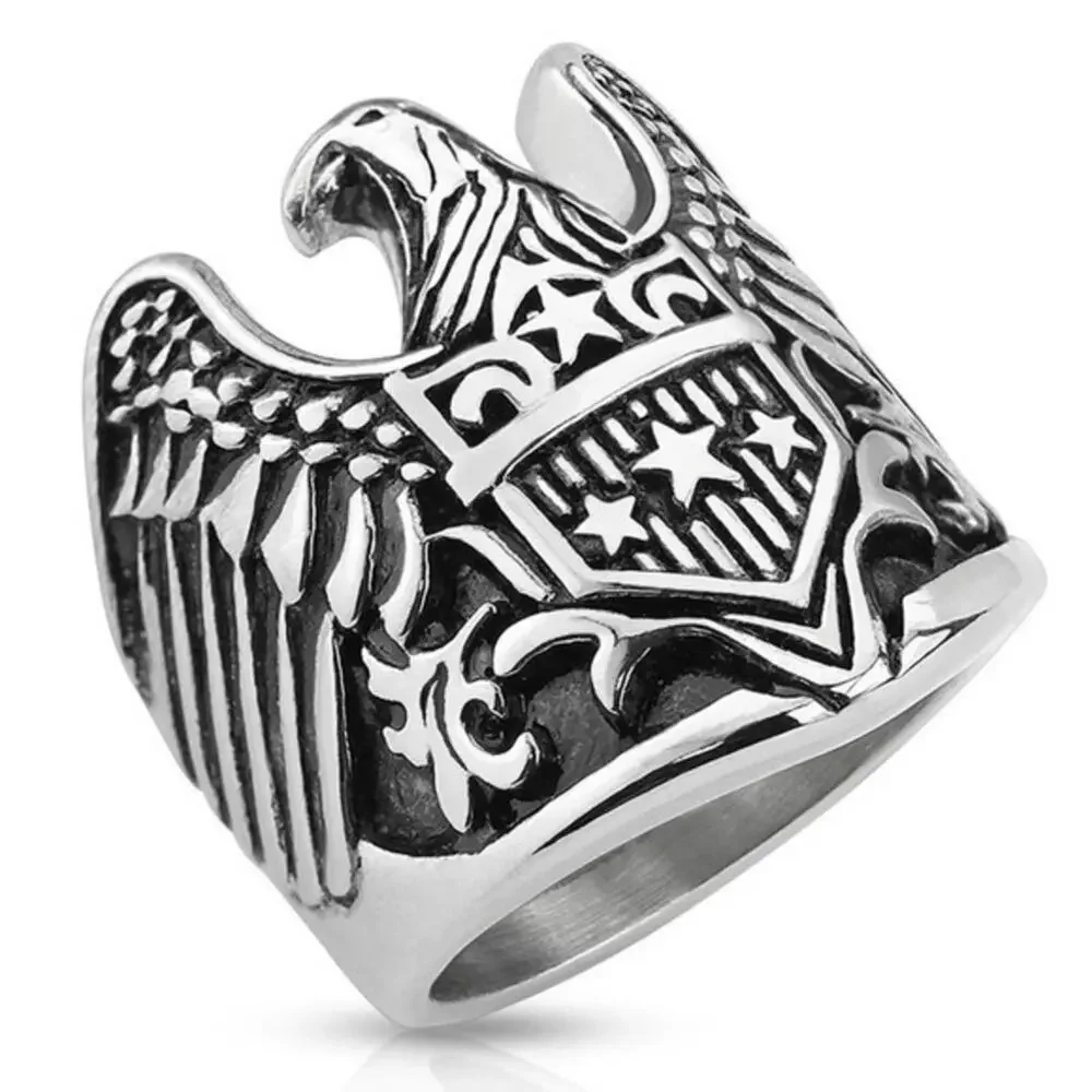 New stainless steel Eagle ring size‎ 11