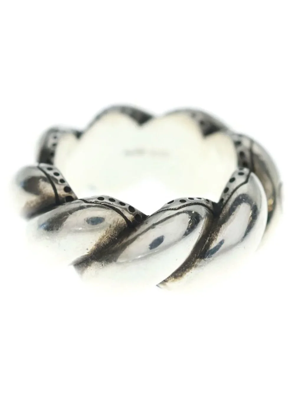 Gucci Garden Twist GG Logo Ring Silver