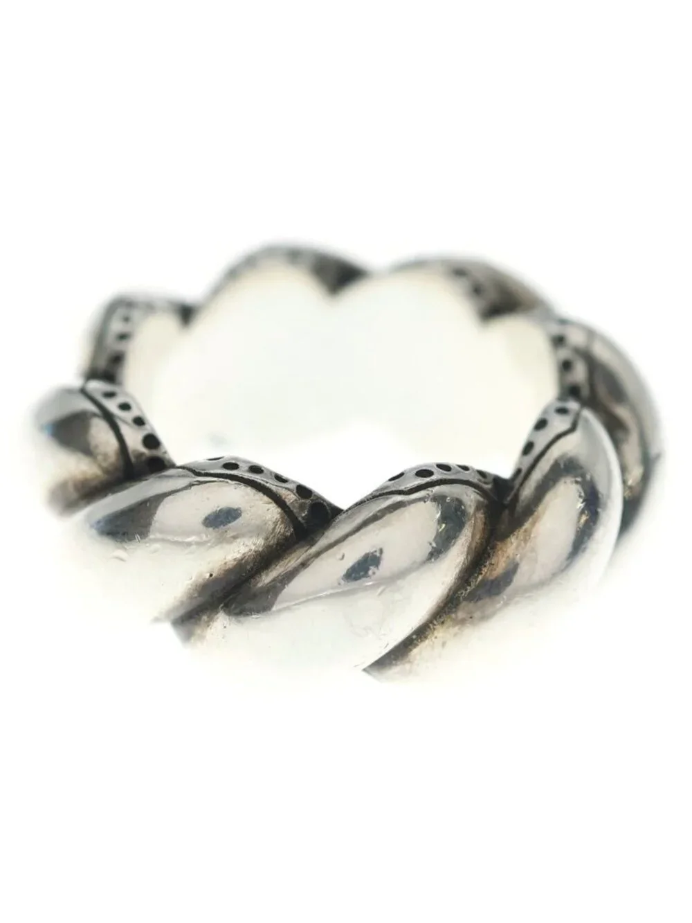 Gucci Garden Twist GG Logo Ring Silver
