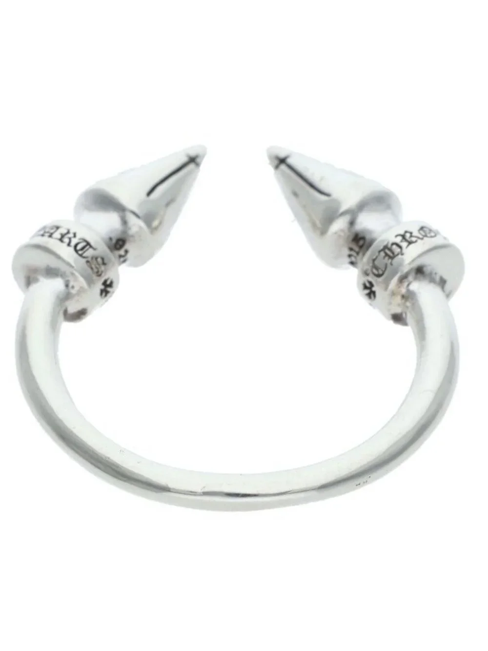 Chrome Hearts Dbl Spike Ring Double Silver
