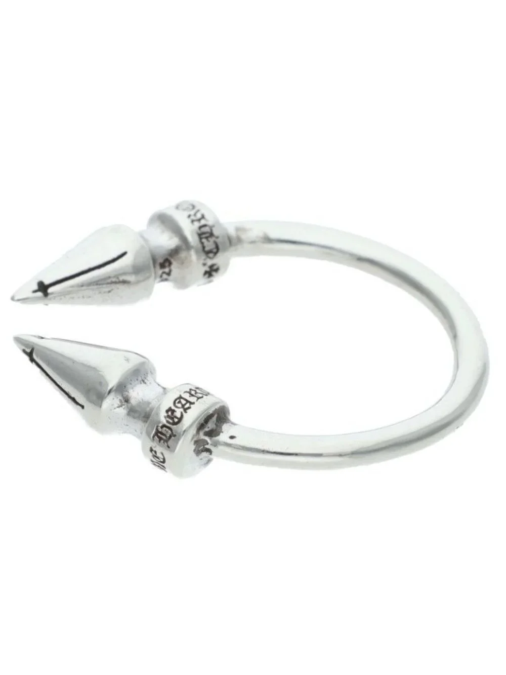 Chrome Hearts Dbl Spike Ring Double Silver