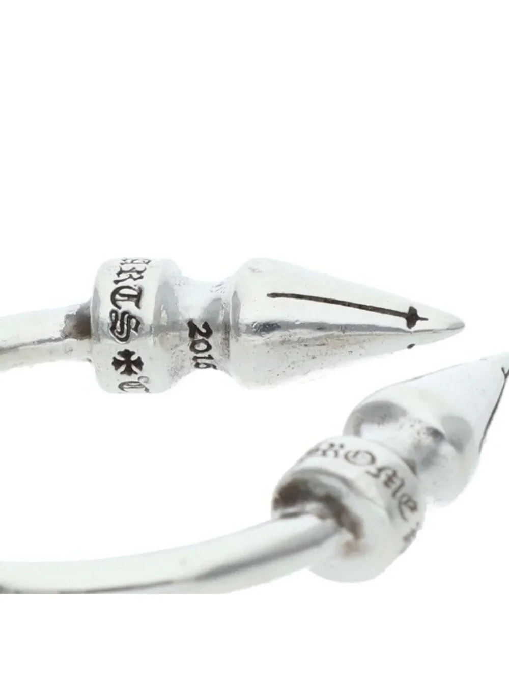 Chrome Hearts Dbl Spike Ring Double Silver