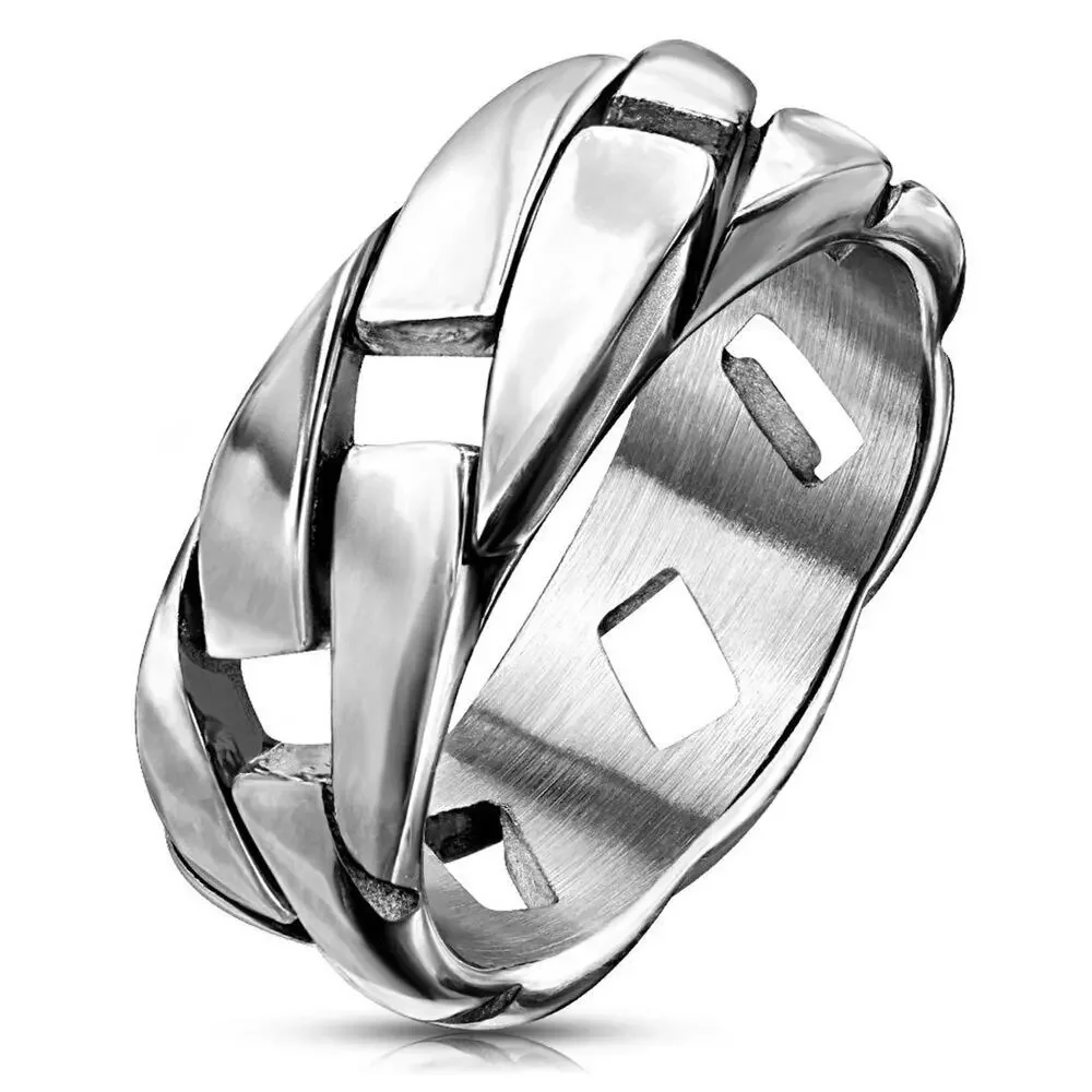 Link Chain Stainless Steel Ring size 10