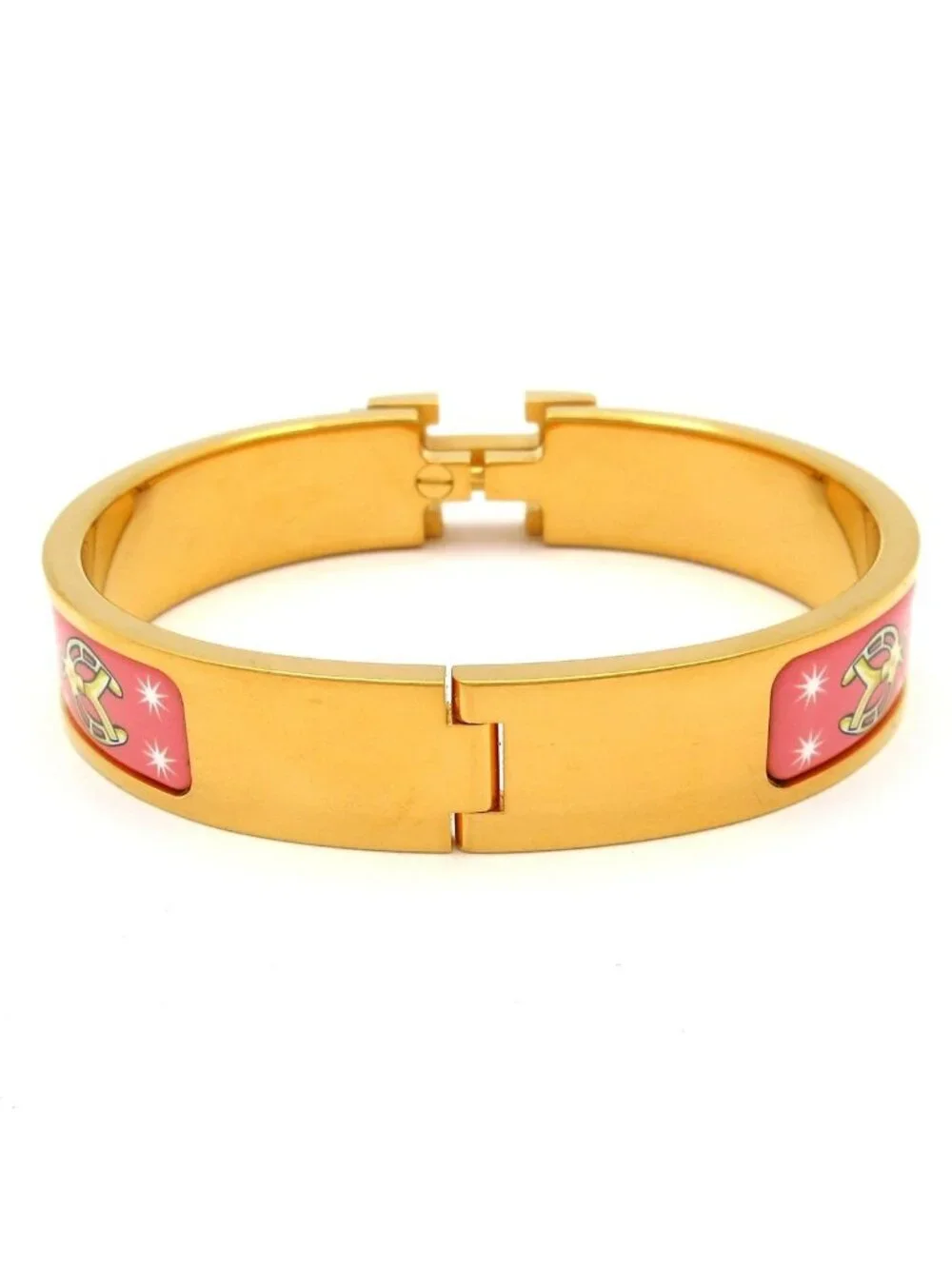 Hermes Bangle Click Gold Pink Multi Bracelet